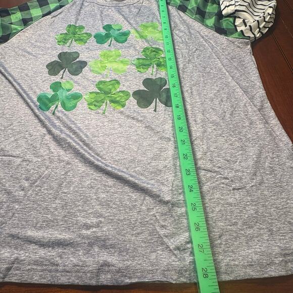 Plus Size 3XL Saint Patrick's Day Long Sleeved Top - Picture 3 of 6